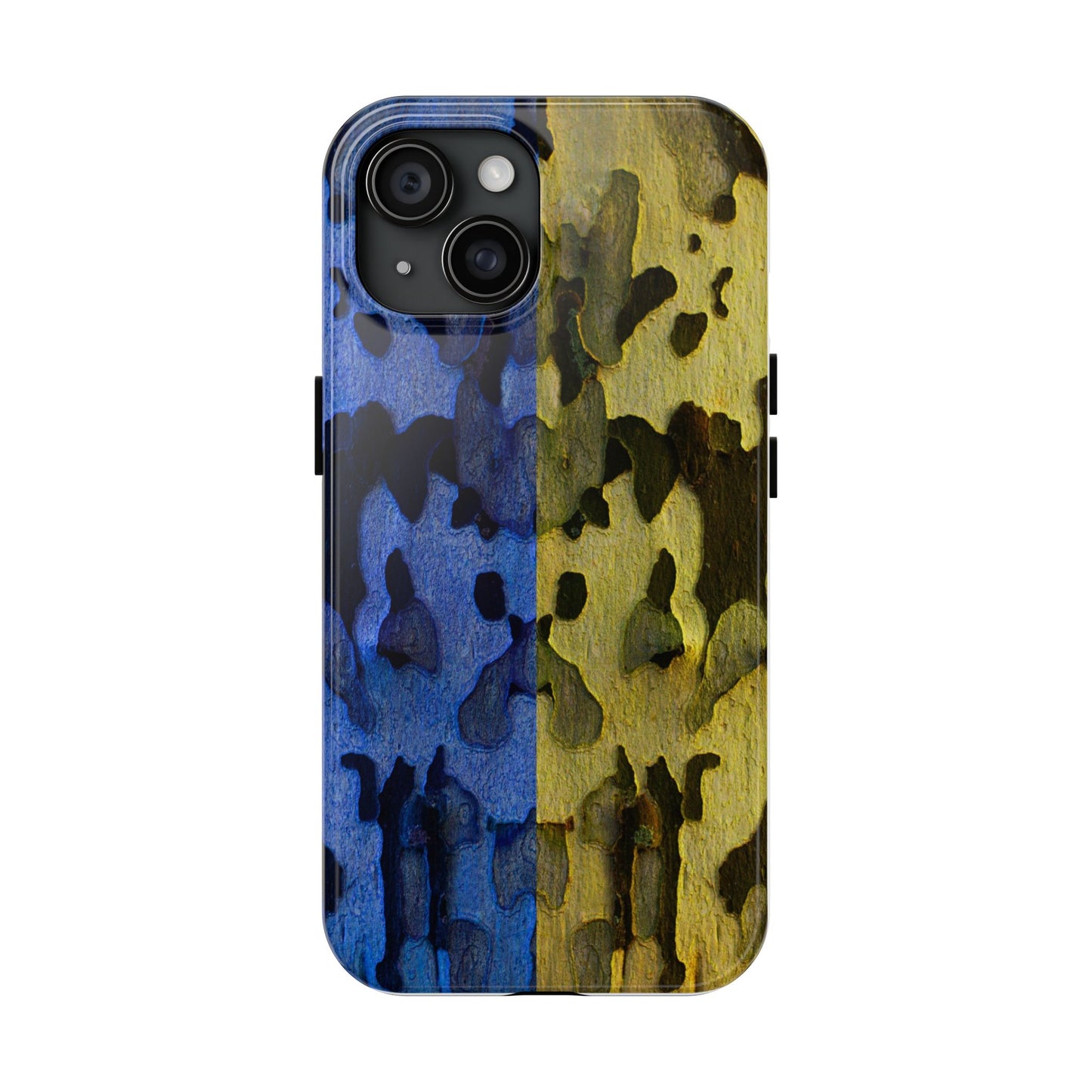 Yellow and Blue Two Tree - Tough Phone Cases