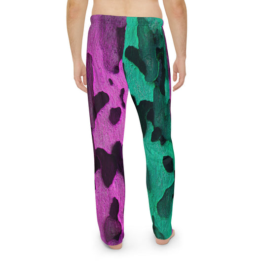 Pink and Green Two Tree - Men's Pajama Pants (AOP)