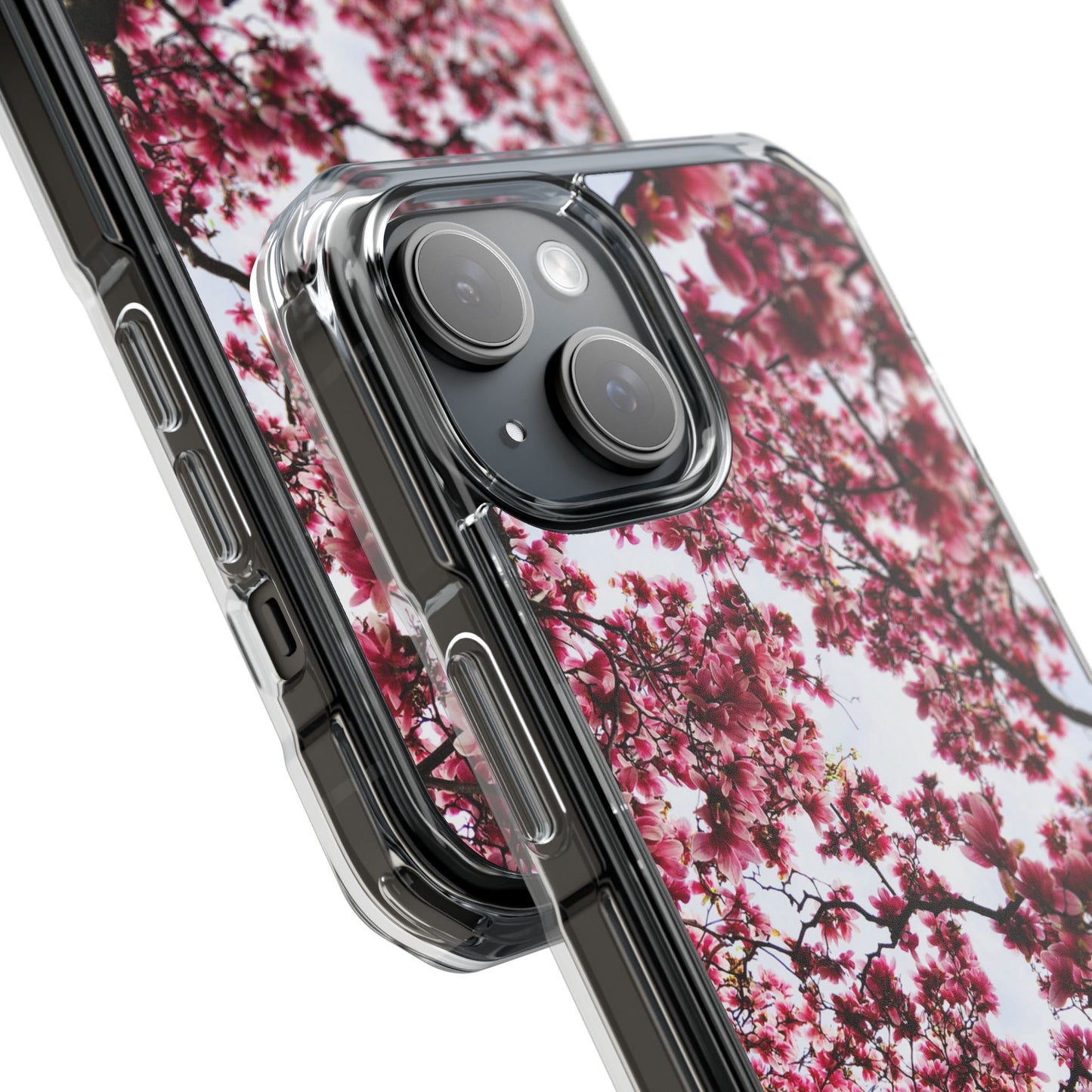 Pink Flower - Magnetic Clear Impact Cases