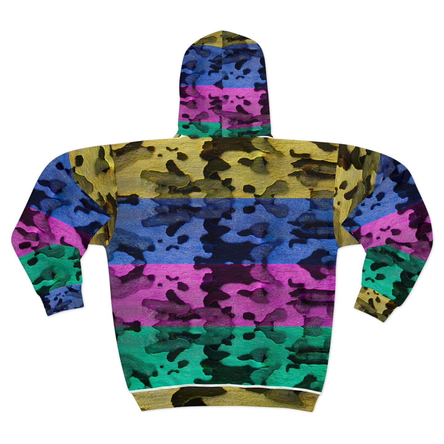 Four Color Tree- Zip Hoodie (AOP)