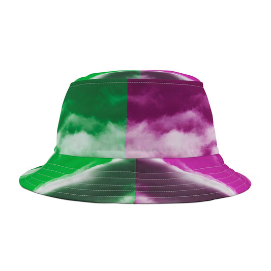 Pink and Green Cloud Bucket Hat (AOP)