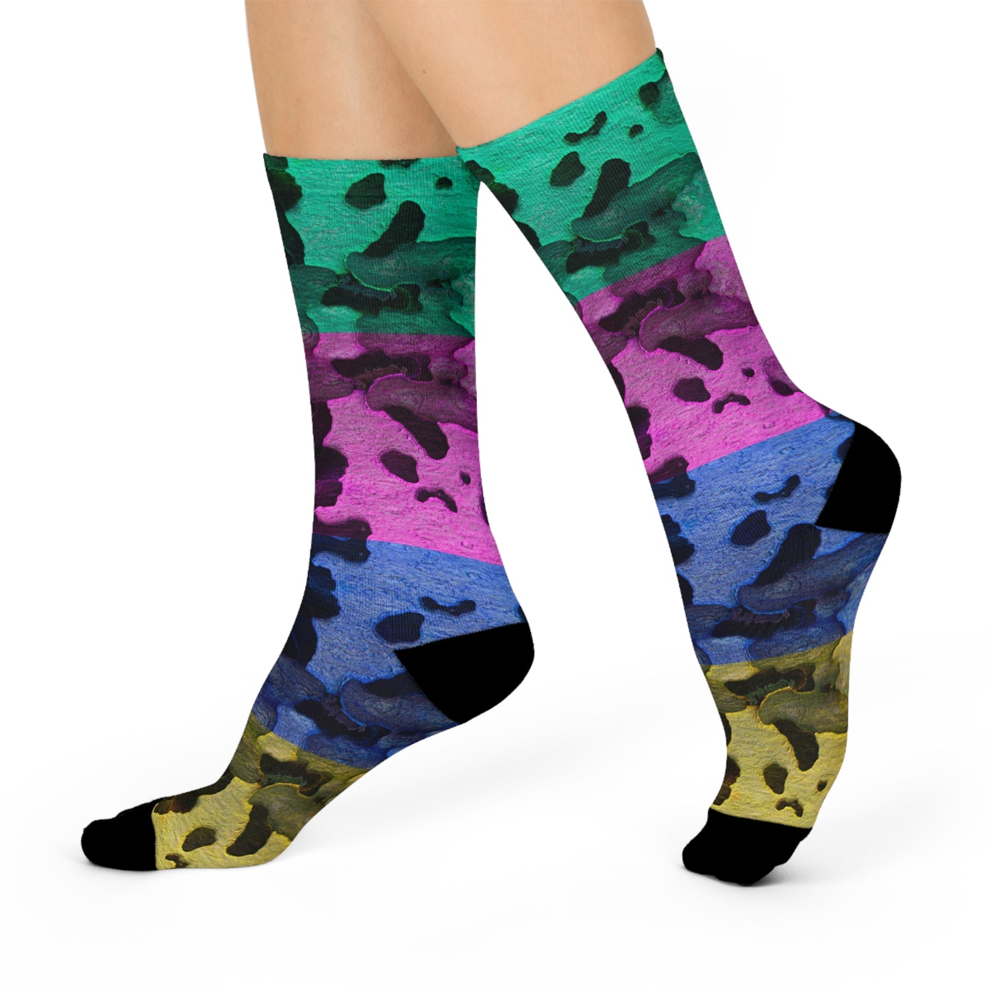 Four Color Tree Socks