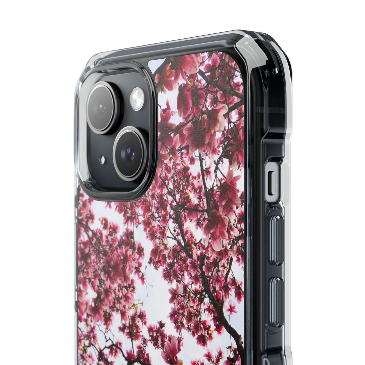 Pink Flower - Magnetic Clear Impact Cases